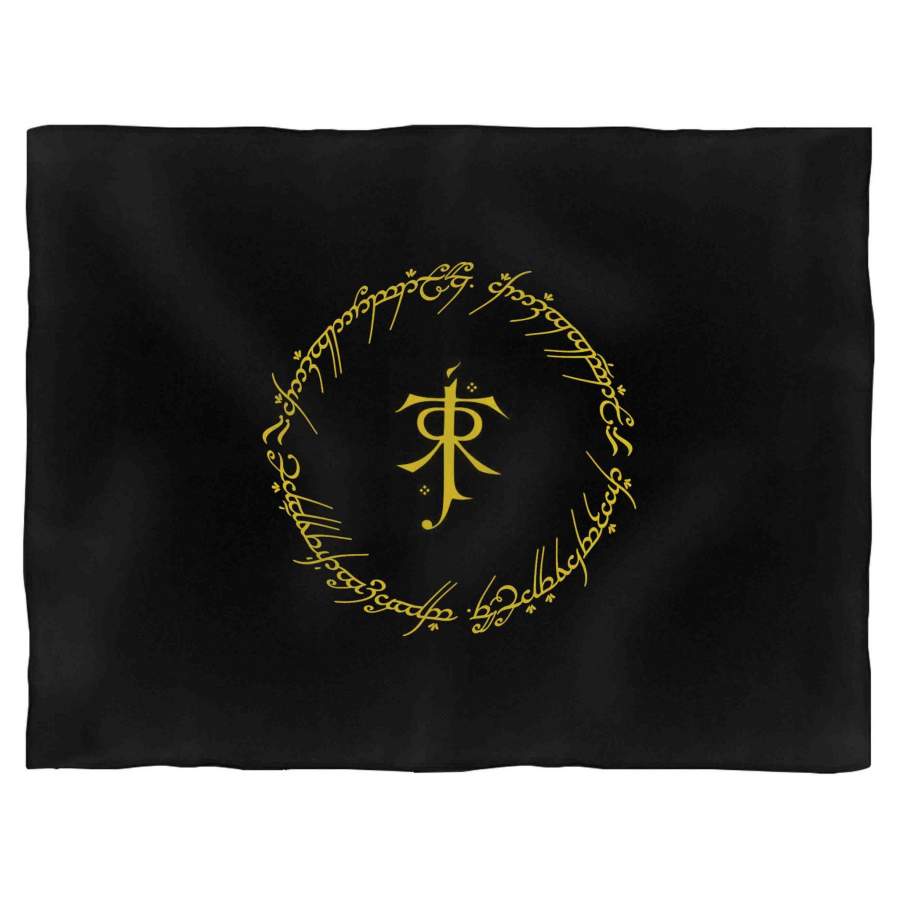 Lord Of The Rings The Hobbit Tolkien Ring Inscriptions Blanket