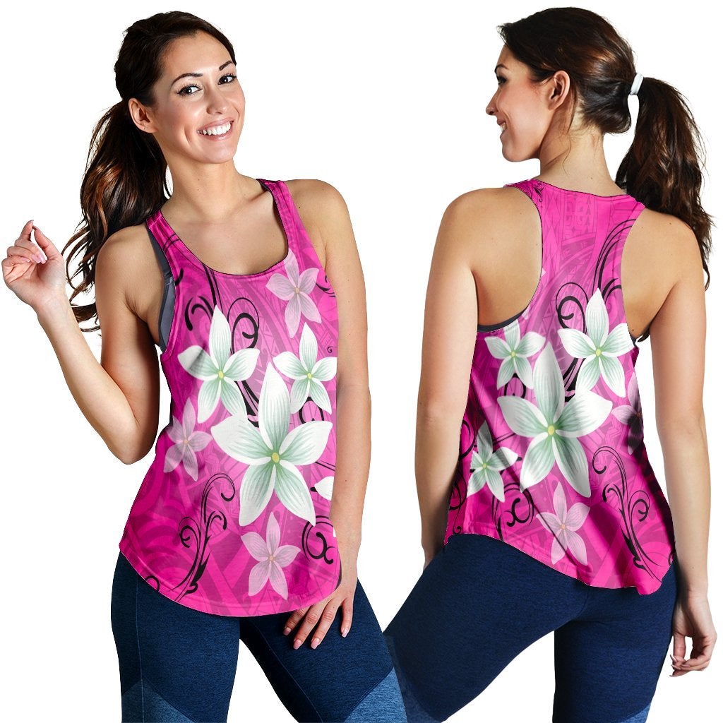 Hawaii Plumeria Polynesian Racerback Tank Pink Ah Ha89872