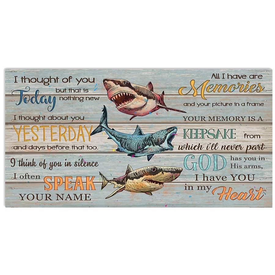 Shark I Thought Of You Meaningful Gifts For Family Horizontal Poster