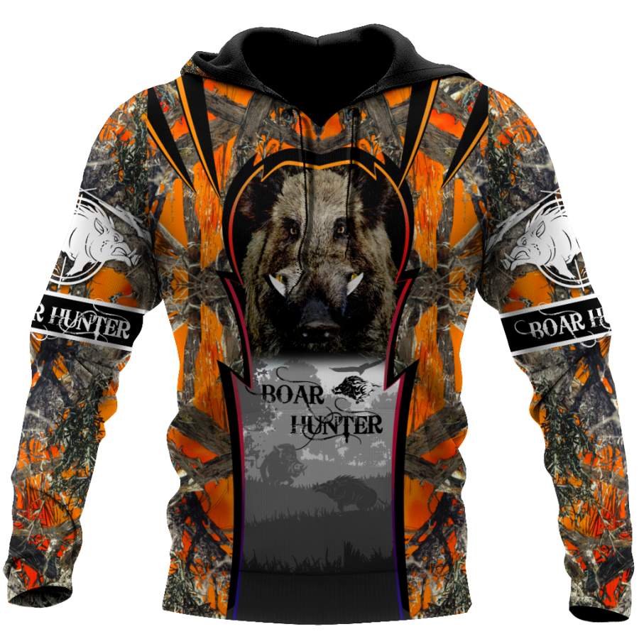 All Over Printed Boar Hunter Hoodie MEI09162002 -MEI