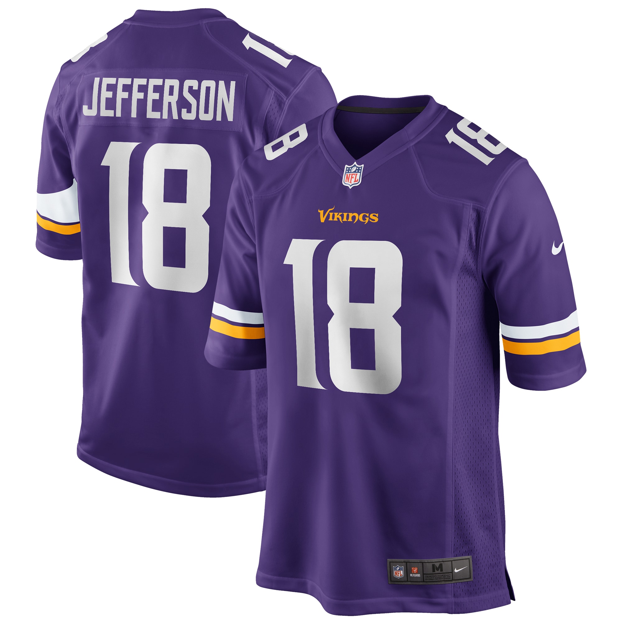 Men’s Minnesota Vikings Justin Jefferson Purple Player Game Jersey