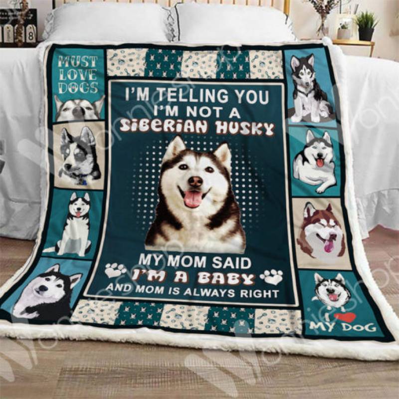 Siberian Husky Dog Sherpa Blanket OCT1503 73O50