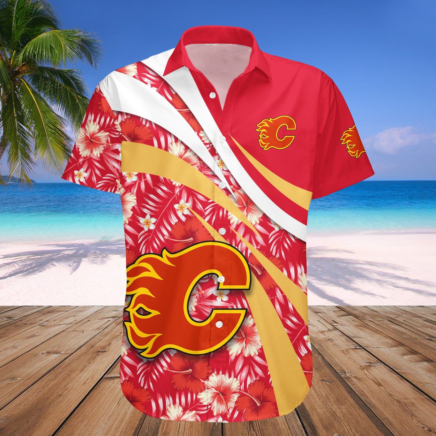 Calgary Flames Hawaii Shirt Hibiscus Sport Style – Nhl