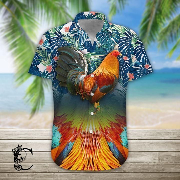 Beach Shirt High Quality Rooster Hawaiian Shirt- Chillicothemall