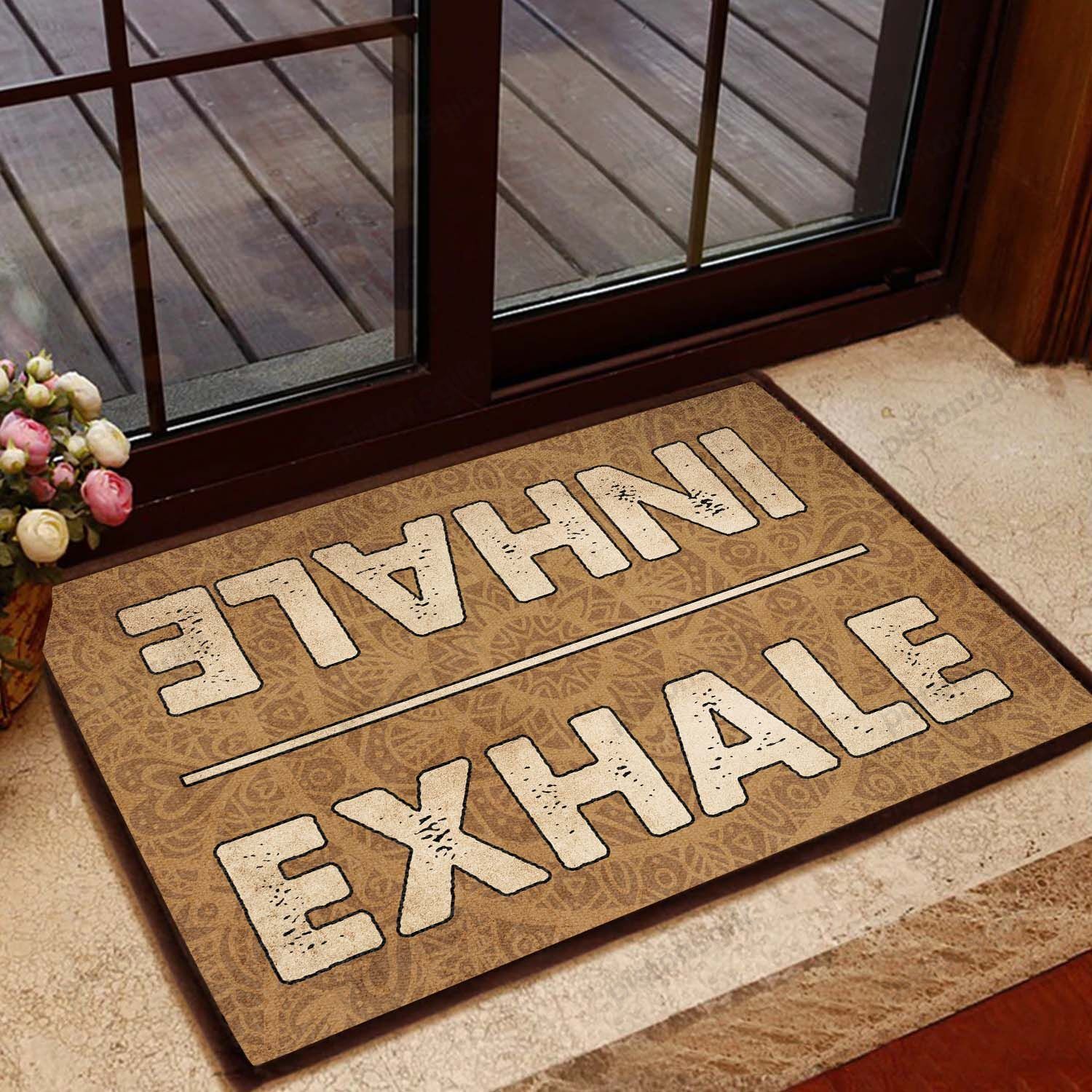 Inhale-Exhale All Over Printing Doormat