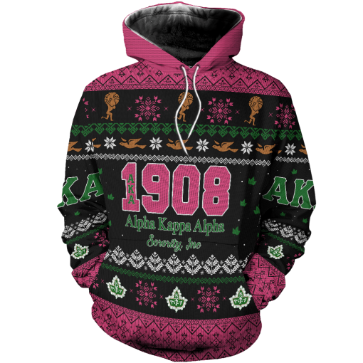 Aka 1908 Alpha Kappa Alpha Sorority Inc Ugly Christmas Tshirt Hoodie