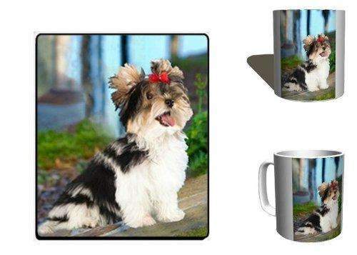 Biewer York Terrier Puppy Mug & Mousepad Combo Gift Set