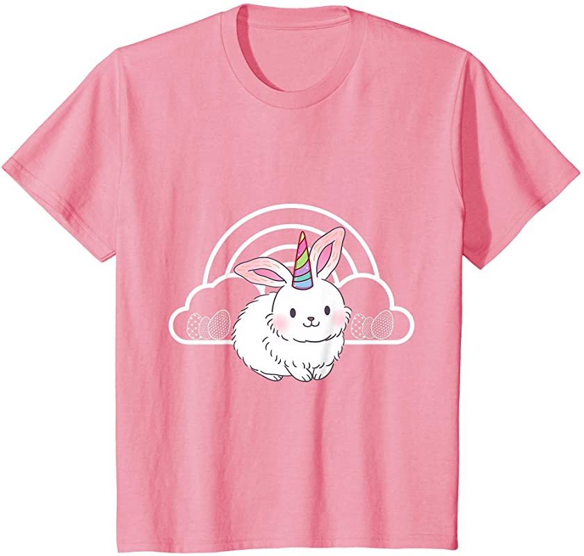 Kids Unicorn Easter Rabbit Rainbow Easter day T-Shirt