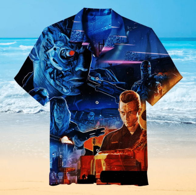 Terminator 2 For Man And Woman Print Short Sleeve Hawaii Shirt Ha56910