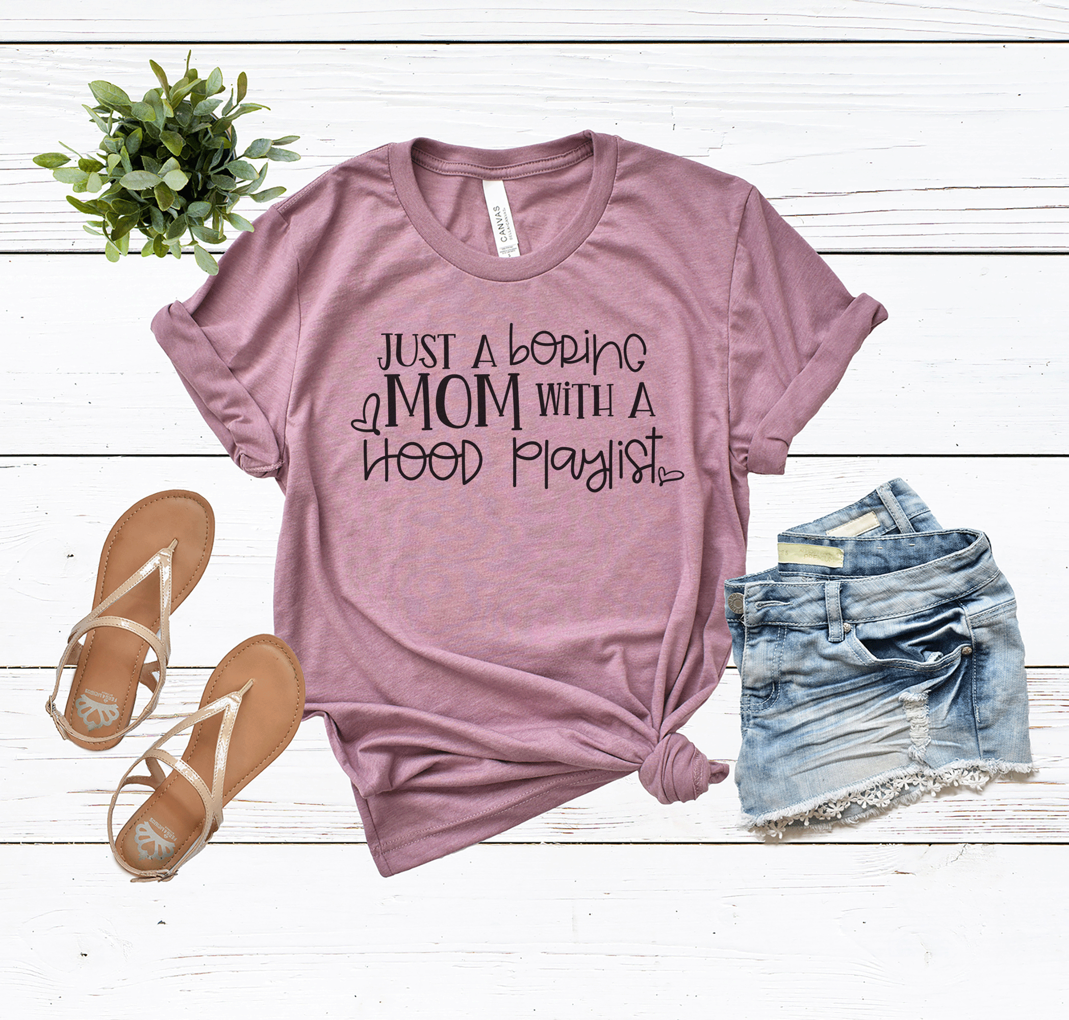 Boring Mom With Hood Playlist Shirt