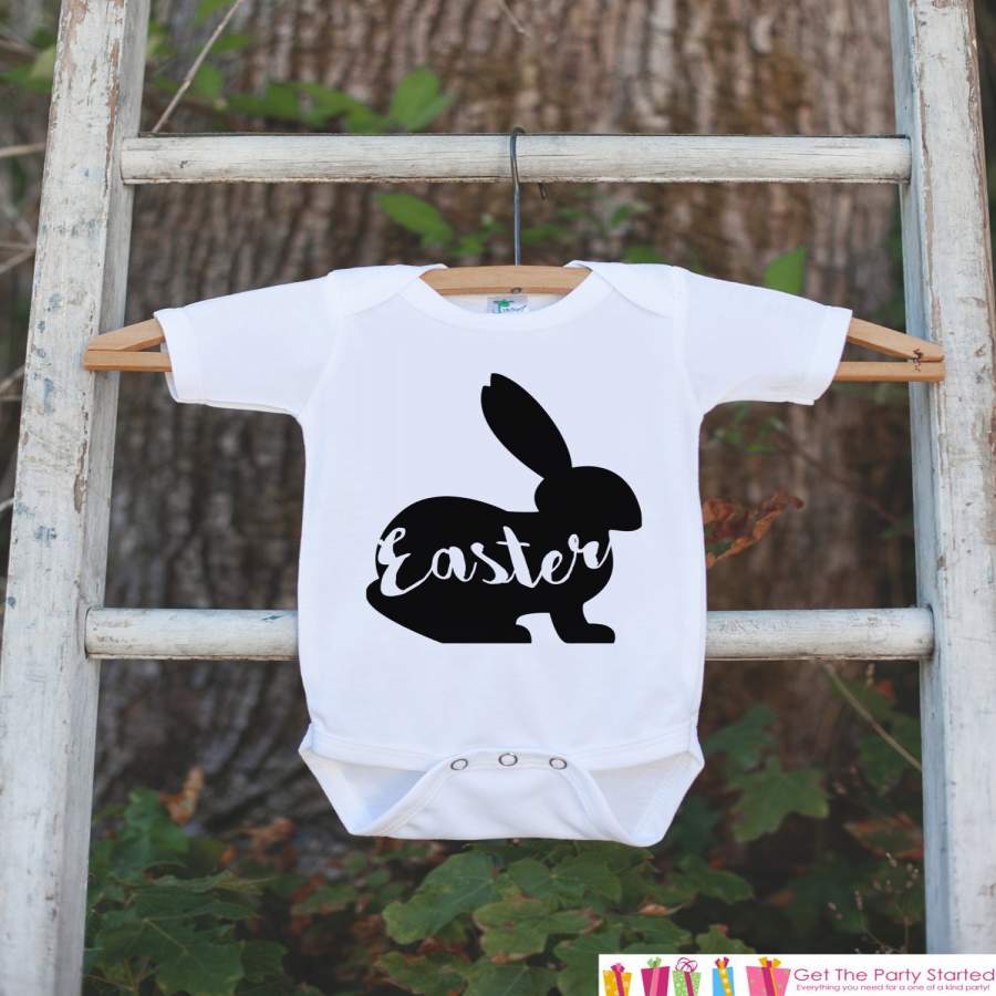 Kids Easter Outfit – Easter Bunny Onepiece or Tshirt – Kids Easter Bunny Outfit – Sibling Easter Outfits – Boy or Girl Baby, Toddler, Youth