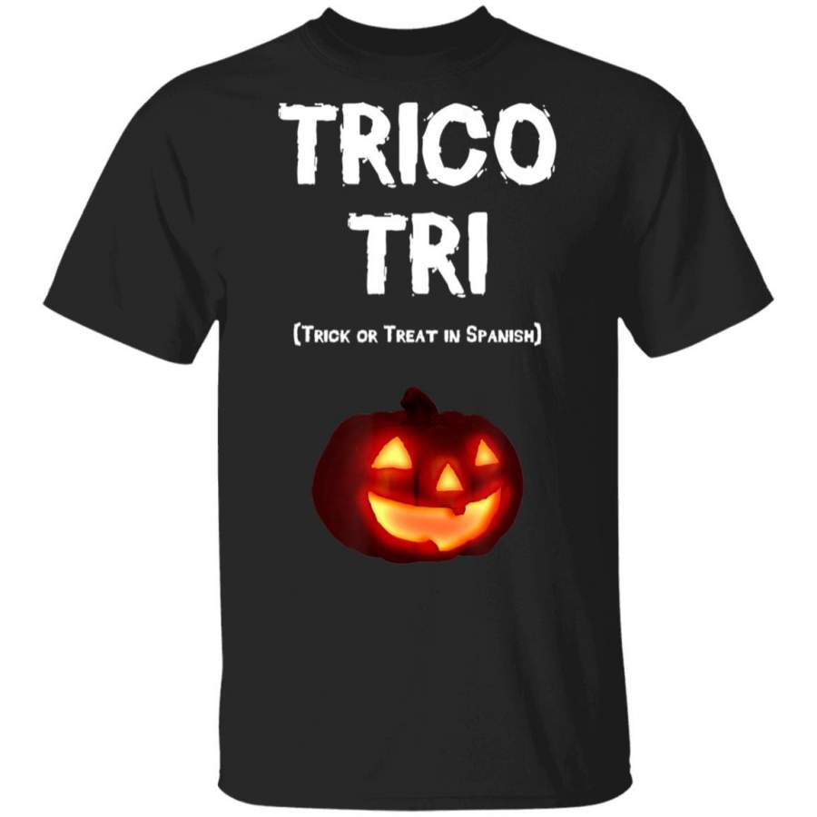 Trico Tri Trick or Treat in Spanish Coffee Mug Unisex Men Women Tshirt