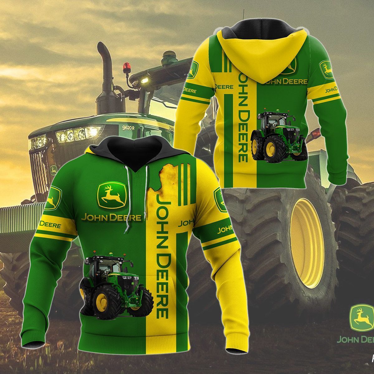 3D All Over  John Deere Shirts Ver 1