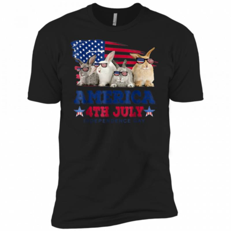 America 4th July Independence Day-rabbit Shirt