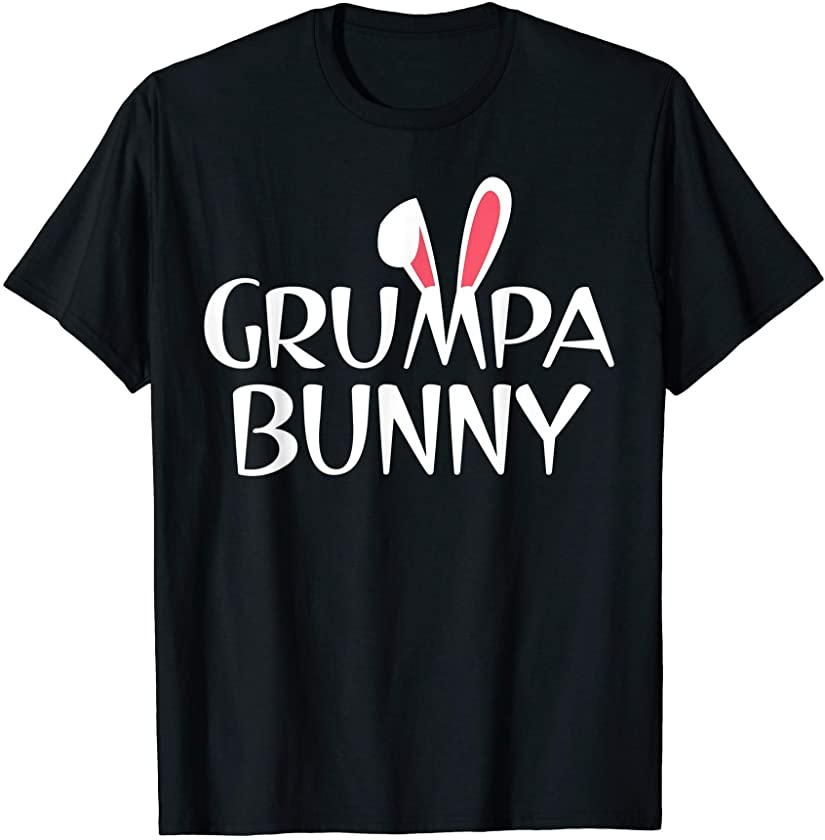 Mens Grumpa Bunny Family Rabbit Gift Matching Couple Dad Easter T-Shirt