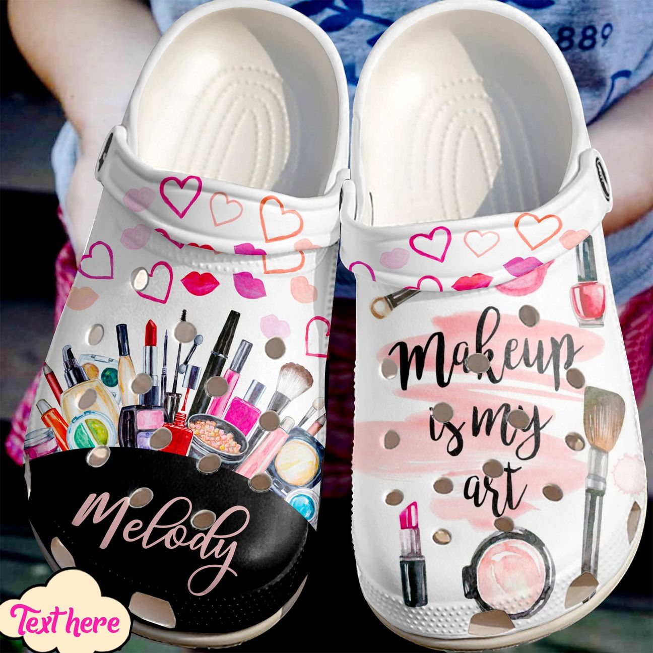 Makeup Artist Personalized Clog, Custom Name, Text, Color, Number Fashion Style For Women, Men, Kid, Print 3D Makeup Is My Art