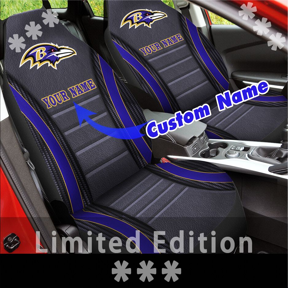 B Ravens Custom Car Seat Covers (Set Of 2) -Ver All