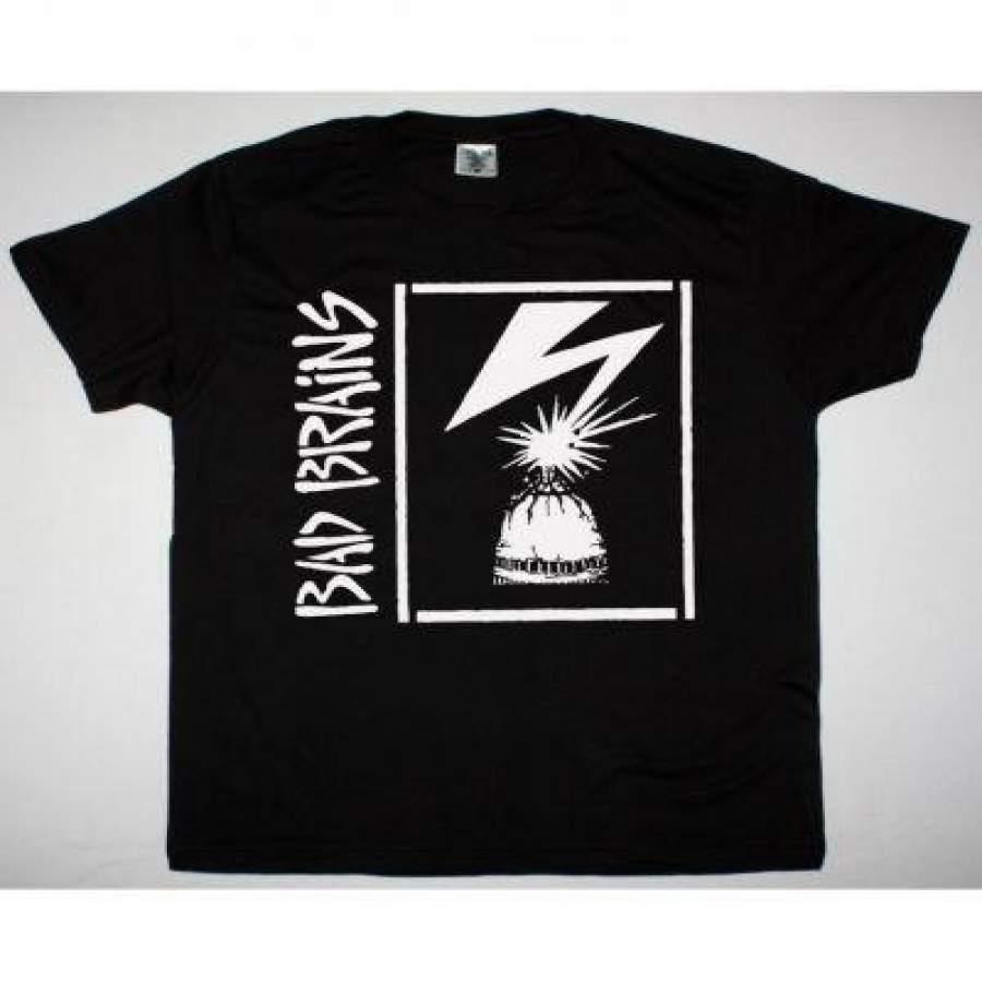 Bad Brains Capitol Stencil Logo Black T Shirt