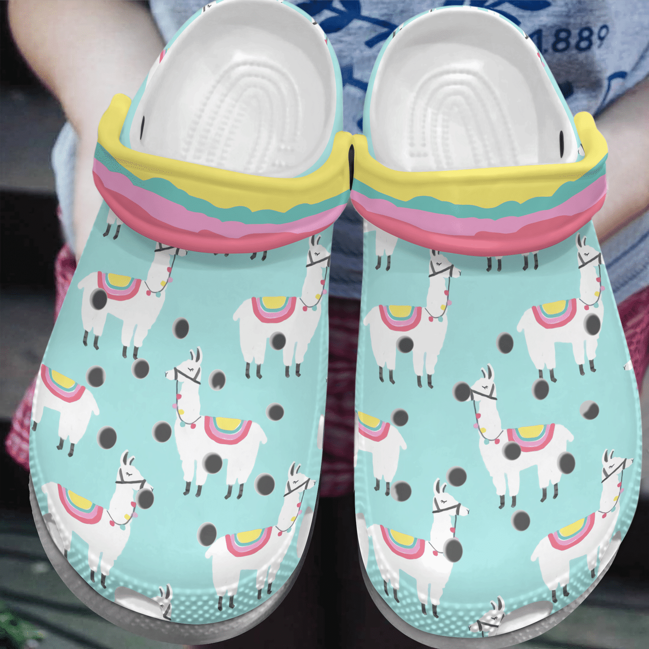 Llama Personalized Clog, Custom Name, Text, Color, Number Fashion Style For Women, Men, Kid, Print 3D Peace