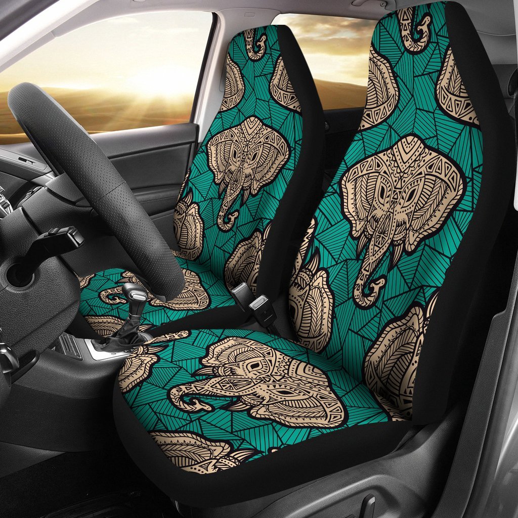 Boho Head Elephant Car Seat Covers