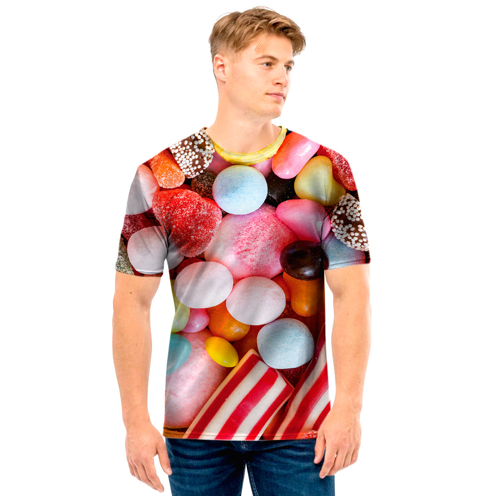 Colorful Candy And Jelly Print Men’S T-Shirt