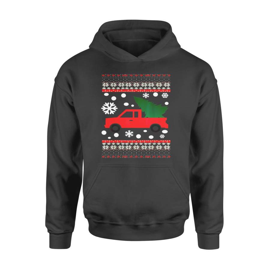 Christmas gift idea Merry Xmas Ugly Truck Schneebaum – Schneeflocken Pull T-Shirt – Standard Hoodie
