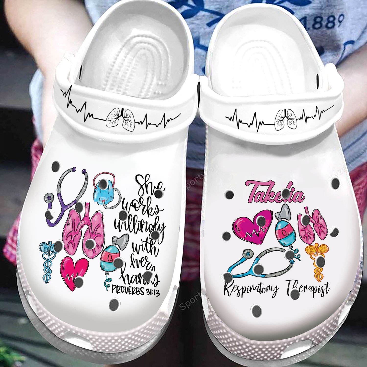 Personalized Respiratory Therapist Clog Shoes #Dh
