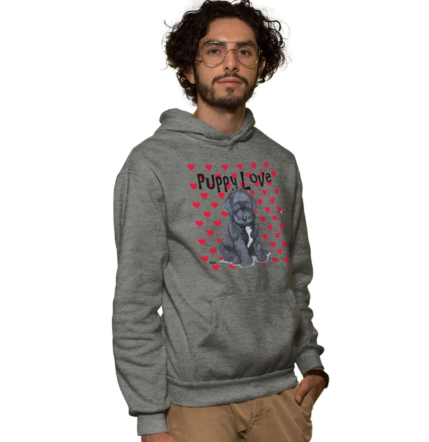 Portuguese Water Dog Puppy Love – Adult Unisex Hoodie Sweatshirt