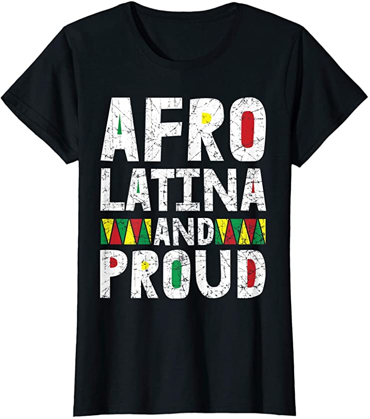 Womens Afro Latina Proud Cool Melanin Pride Black Queen Women Gift T-Shirt