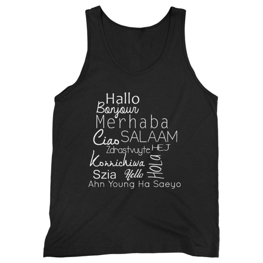 World Languages Hello Man’s Tank Top