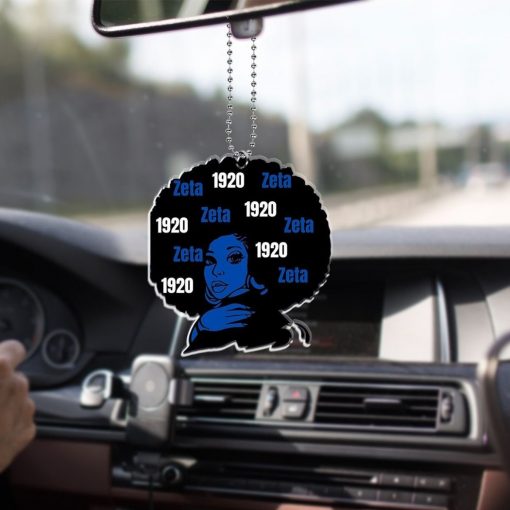 Zeta Phi Beta 1920 Zeta Afro Black Woman Car Hanging Ornament