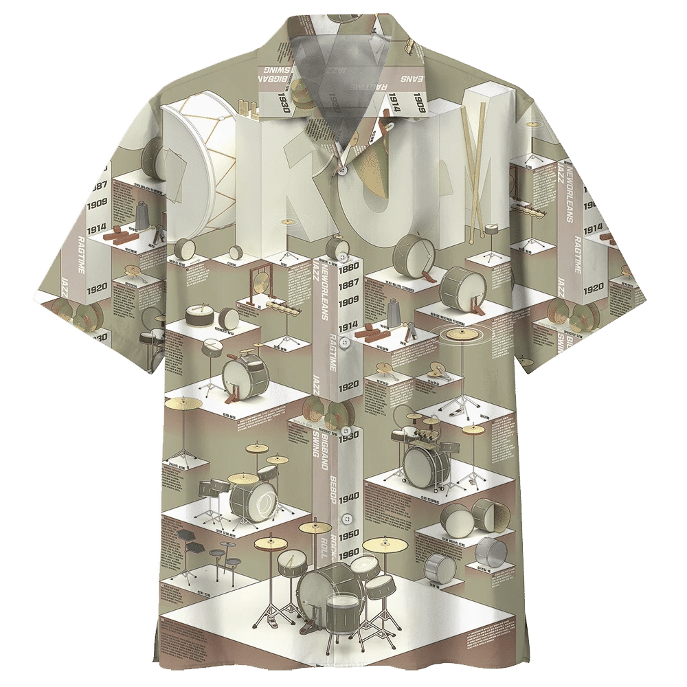 Drum Hawaii Shirt 608502 Ha34909