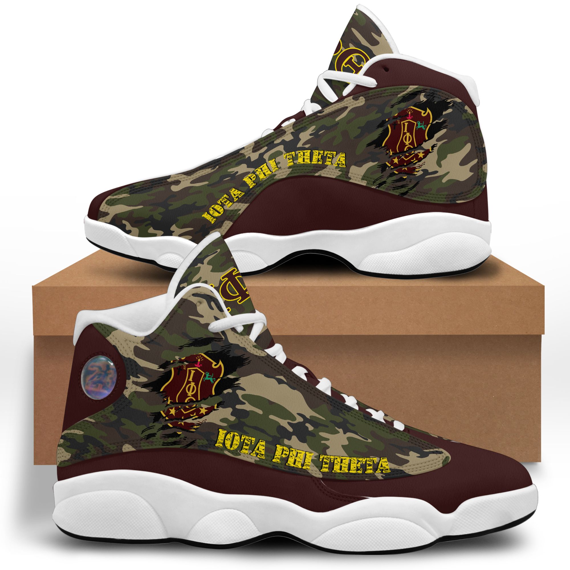 Africa Zone Shoe – Iota Phi Theta Camouflage Sneakers J.13 A31