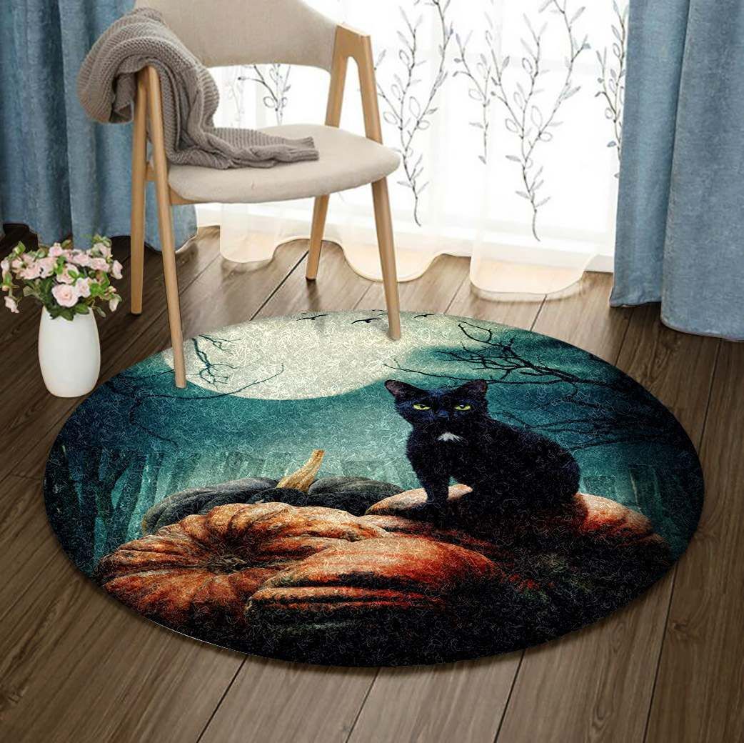 Cat Halloween GE2613 Round Rug  CYSI2907