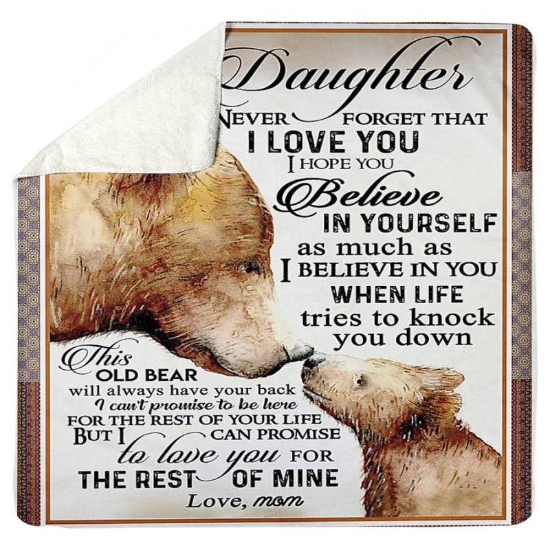 To My Daughter I’ll Love You For The Rest Of Mine Gifts From Mom Sherpa Blanket