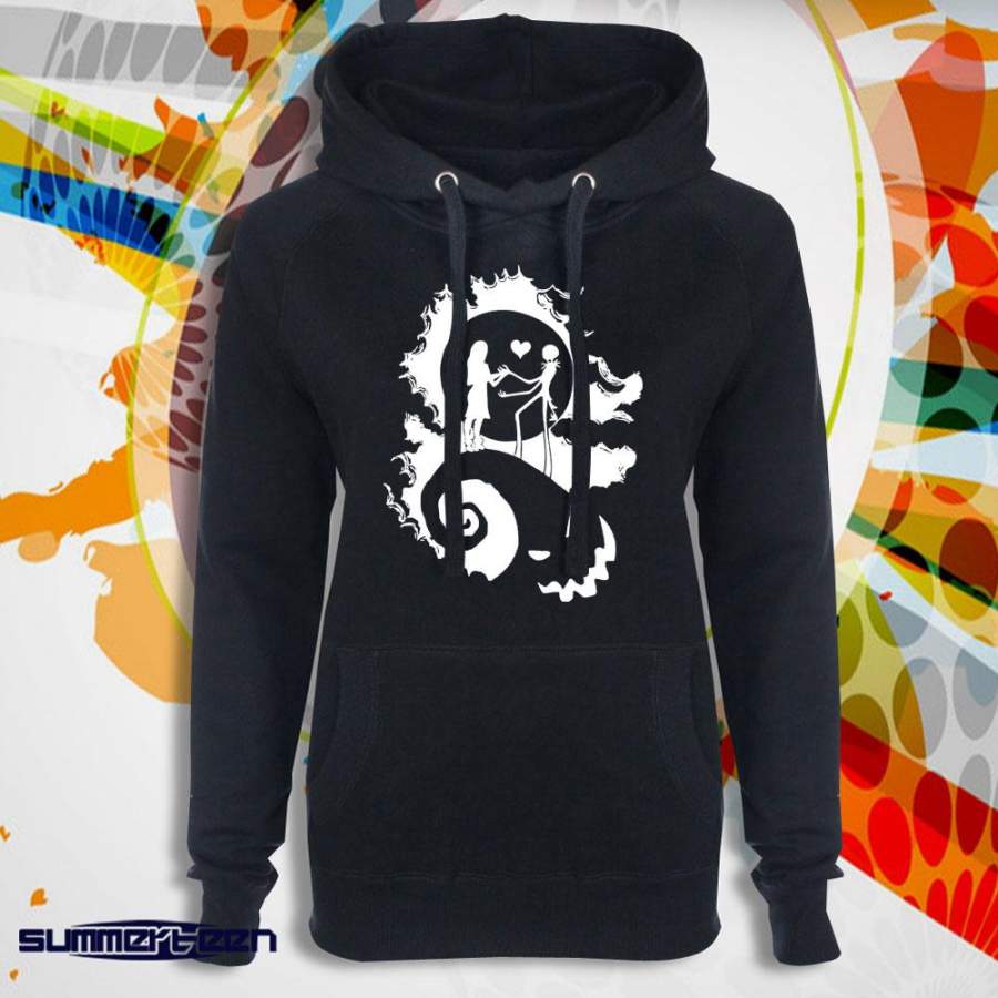 Sally And Jack Skellington Nightmare Before Christmas Women’S Hoodie