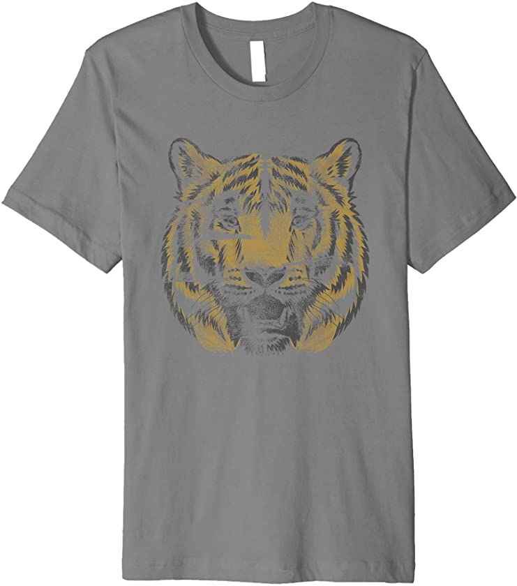 Vintage Tiger Face Tiger Head Wild Cat Lover Gift Premium T-Shirt