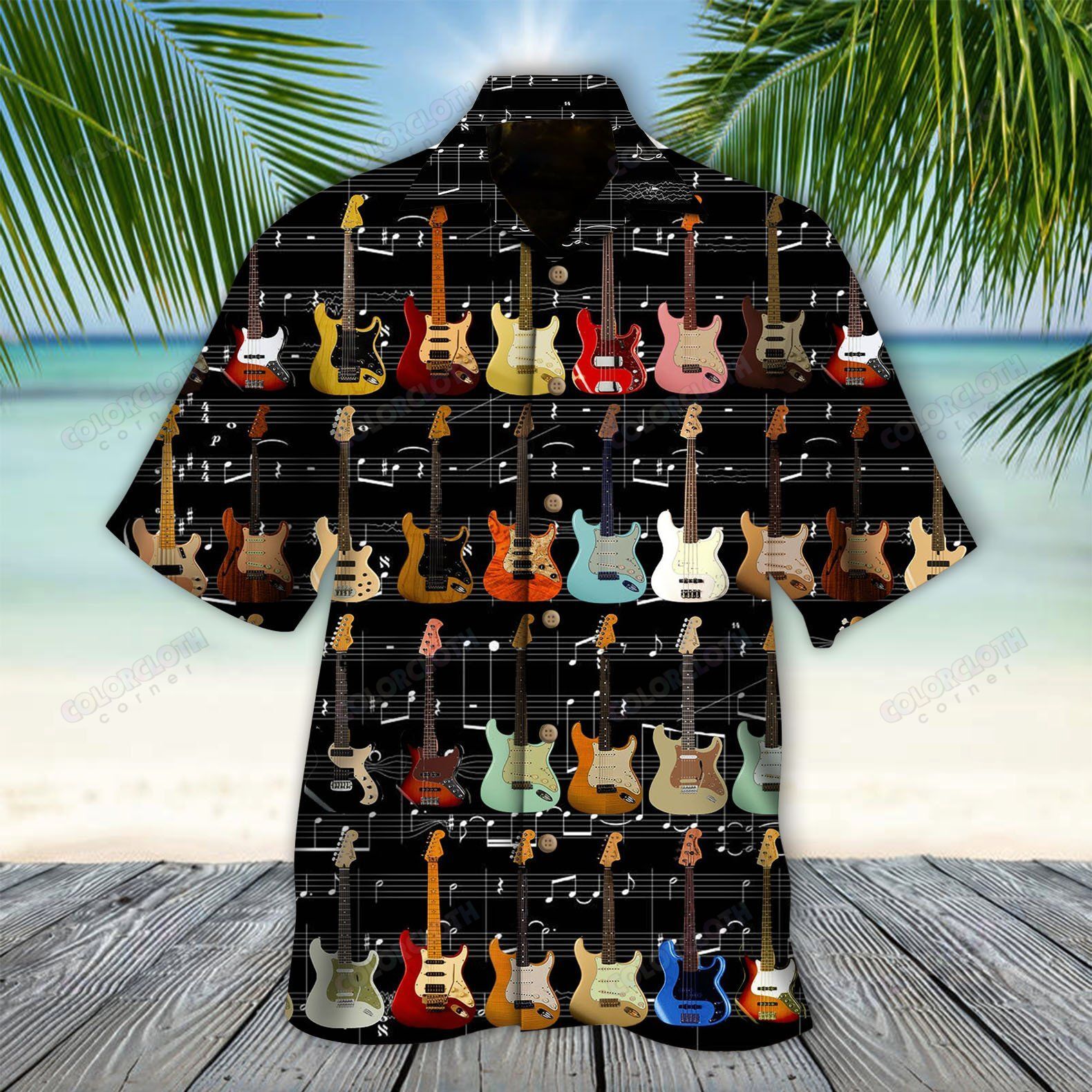 Awesome Guitar Music Colorful Hawaii Shirt Ha18199