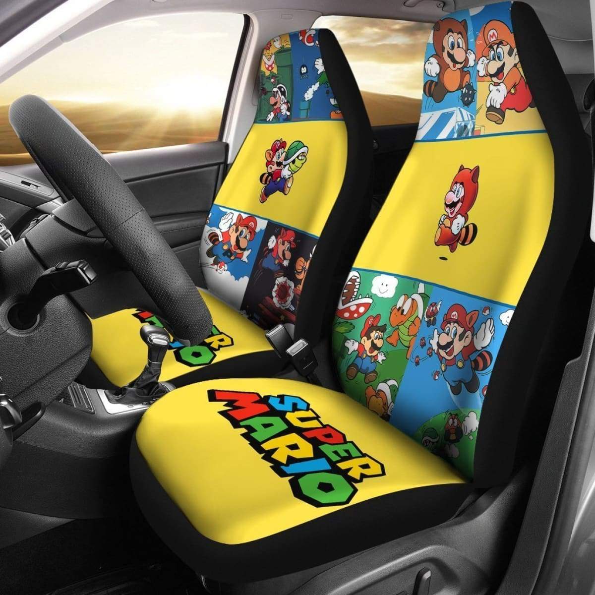 Super Mario Bros Original Ver Car Seat Covers Mn05 Universal Fit 225721