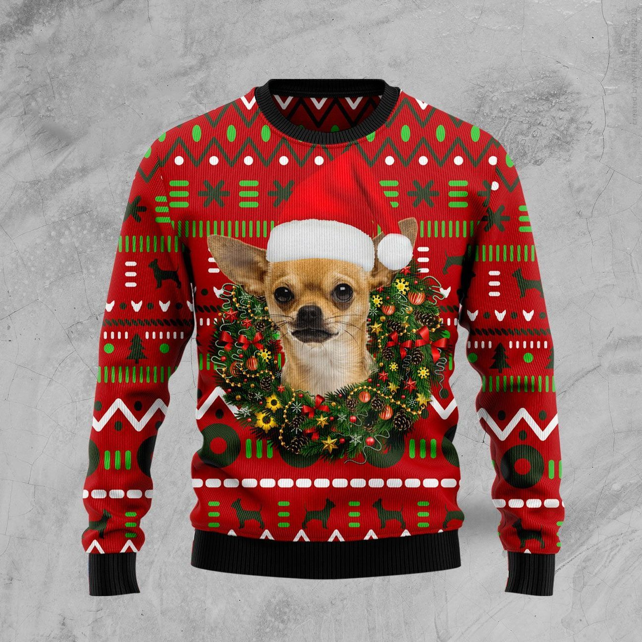 Chihuahua Christmas Ugly Sweater | Unisex | Full Size | Adult | Colorful | US3000