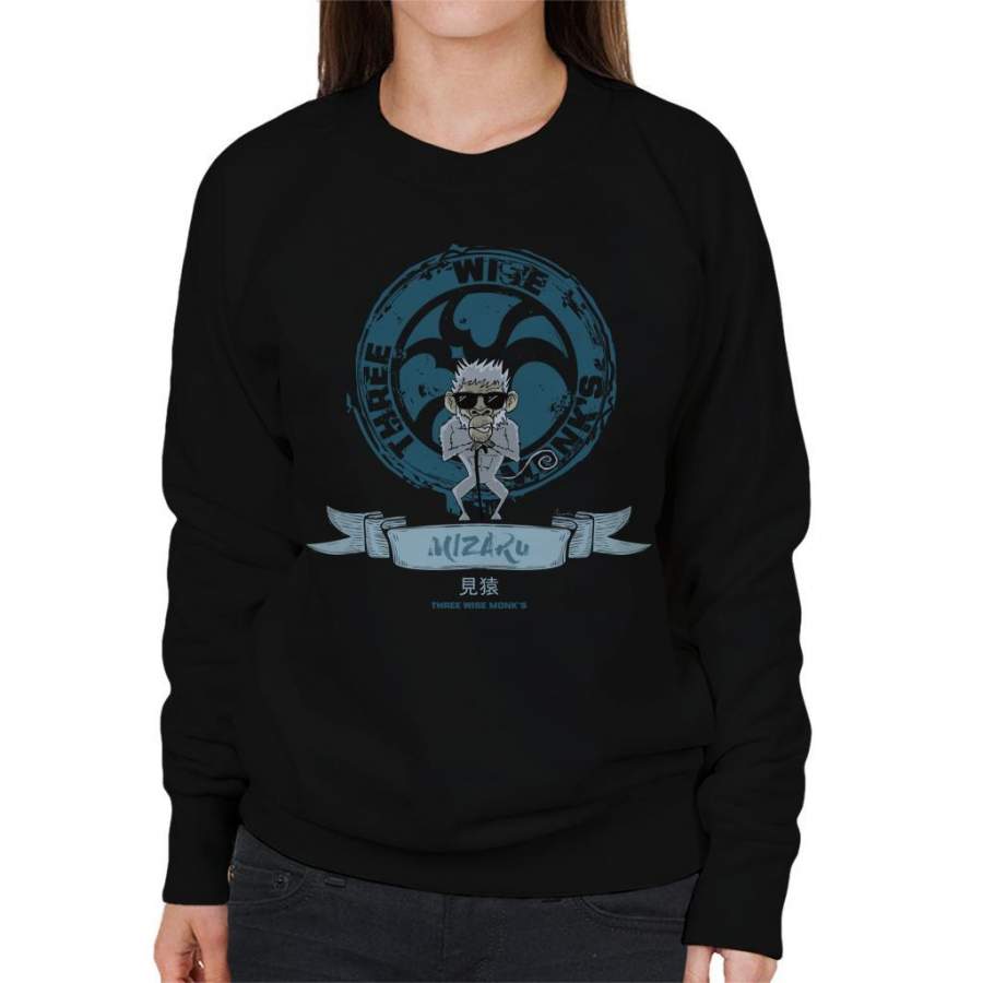 Three Wise Monkeys Mizaru Women’s Sweatshirt