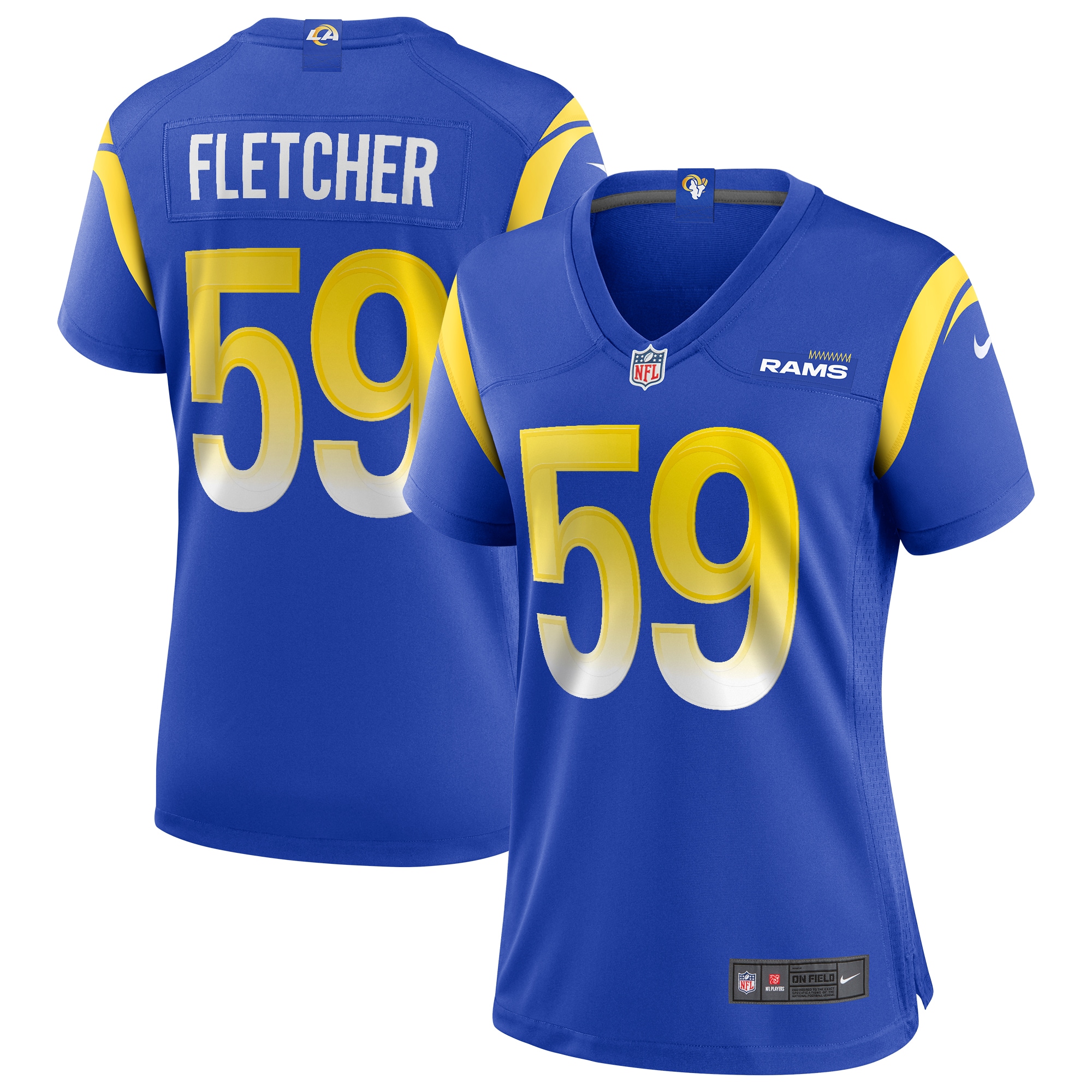 London Fletcher Los Angeles Rams Women's Game Retired Player Jersey – Royal