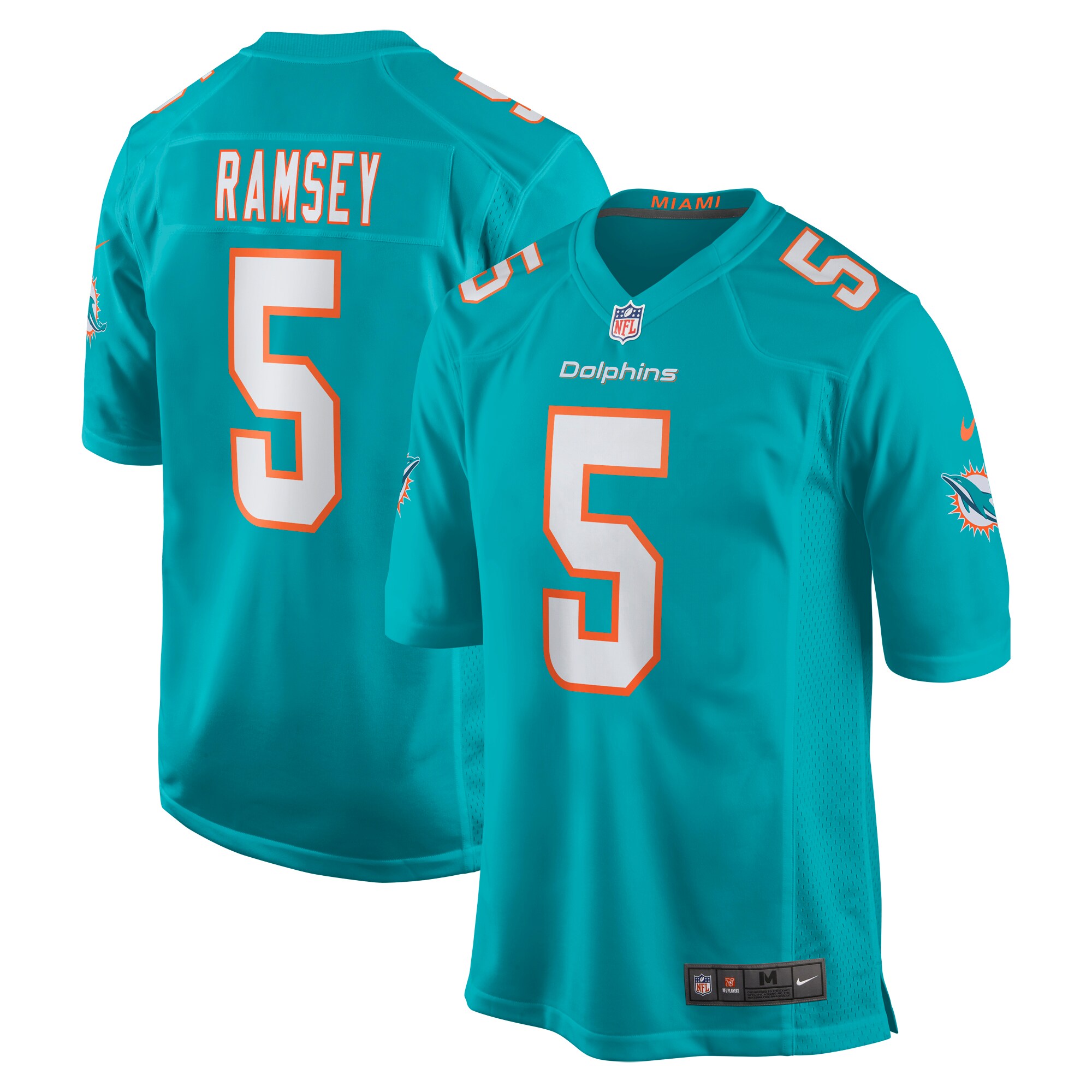 Jalen Ramsey Miami Dolphins Team Color Game Jersey – Aqua