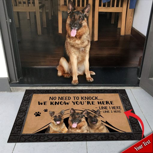 German Shepherd Dog Lovers Dog Doormat Custom Your Name And Address Doormat All Over Printed