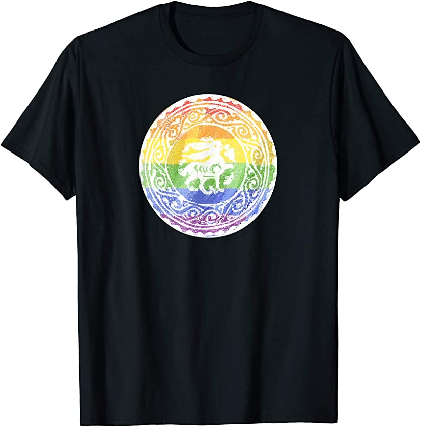 Bunny Rainbow Medieval Art Pride T-Shirt