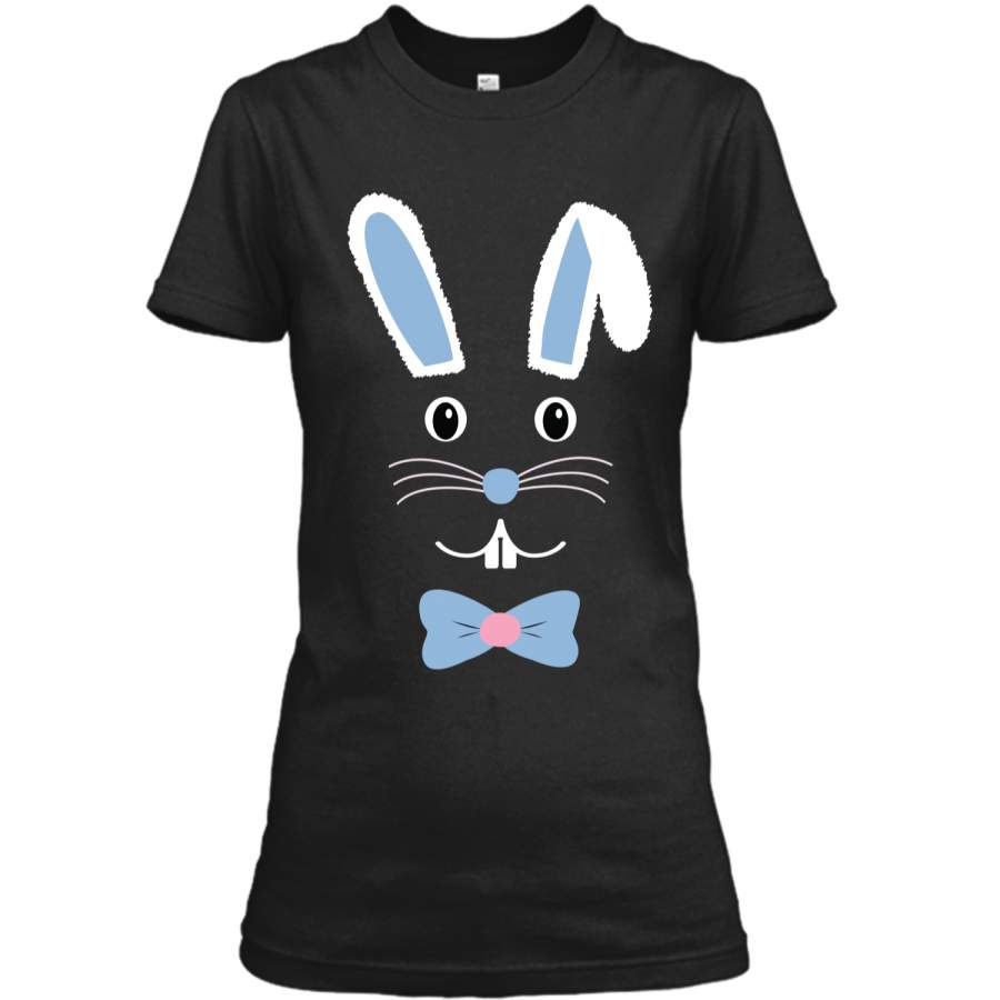 Cute Easter Bunny with Bowtie T-Shirt Ladies Custom