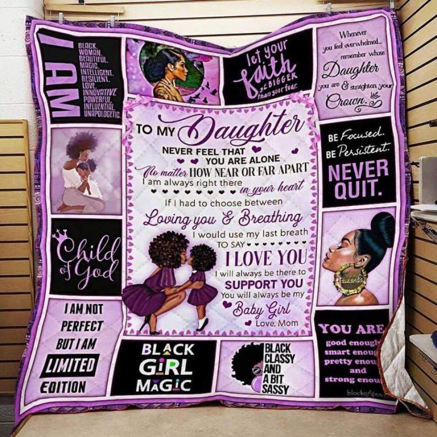 To my black daughter magic custom name Quilt  #V