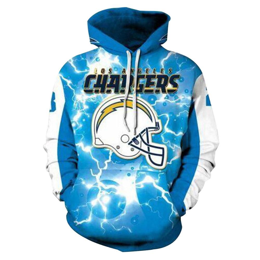 Unisex Los Angeles Chargers 3D Hoodie For Men Women All Over 3D Printed Hoodies Team Uniform 3D Print Pullover Jacket Sweatshirt