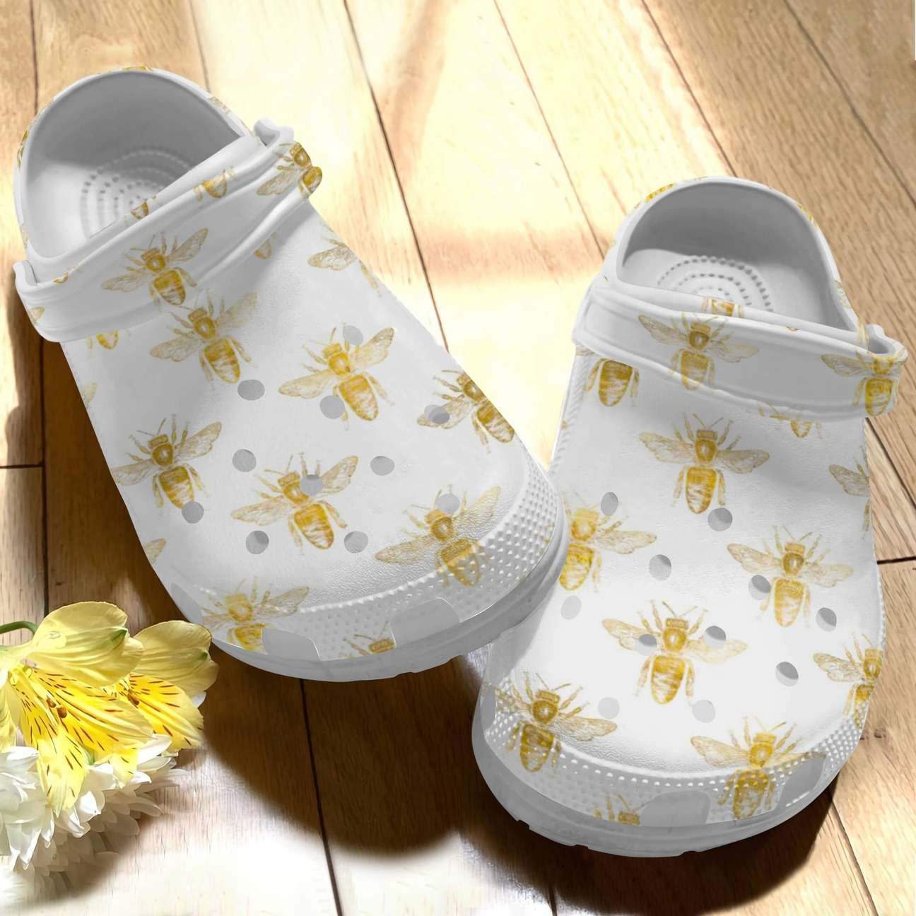 Bee Personalize Clog, Custom Name, Text, Fashion Style For Women, Men, Kid, Print 3D Bee V2