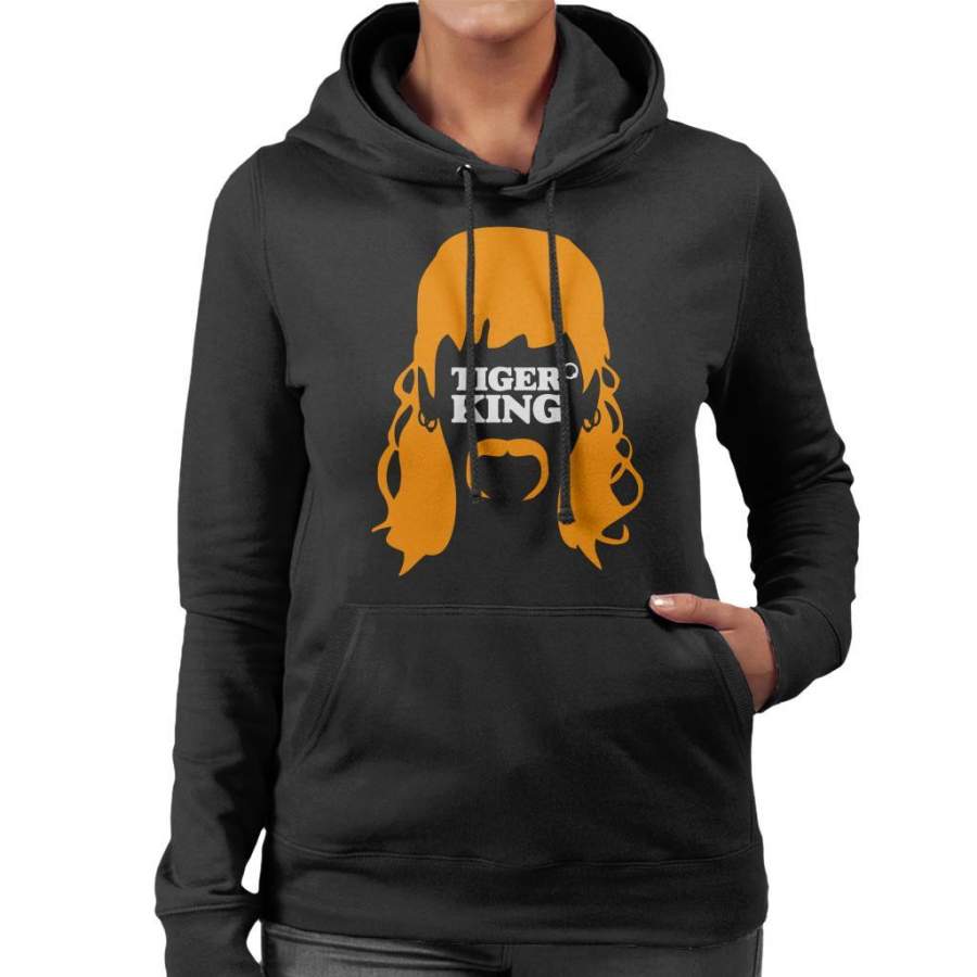 Tiger King Joe Exotic Hair Silhouette Women’s Hooded Sweatshirt